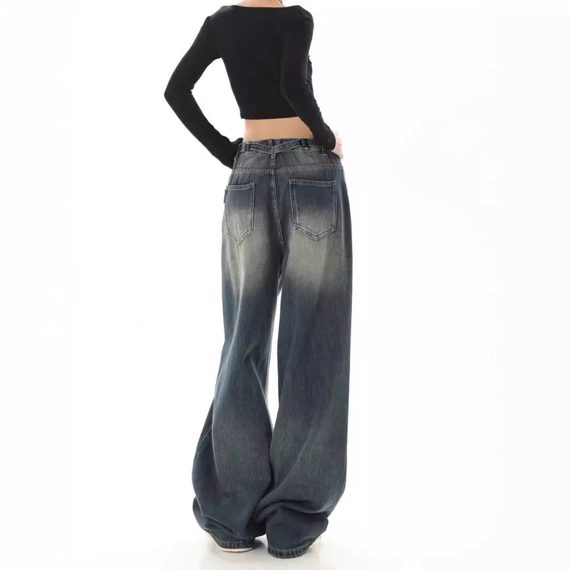 Loose Slimming And Wide Leg Straight Pants