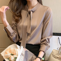 Fashion Ribbon Top Temperament Solid Color