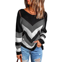 Women's Colorblock New Loose Knit Sweater