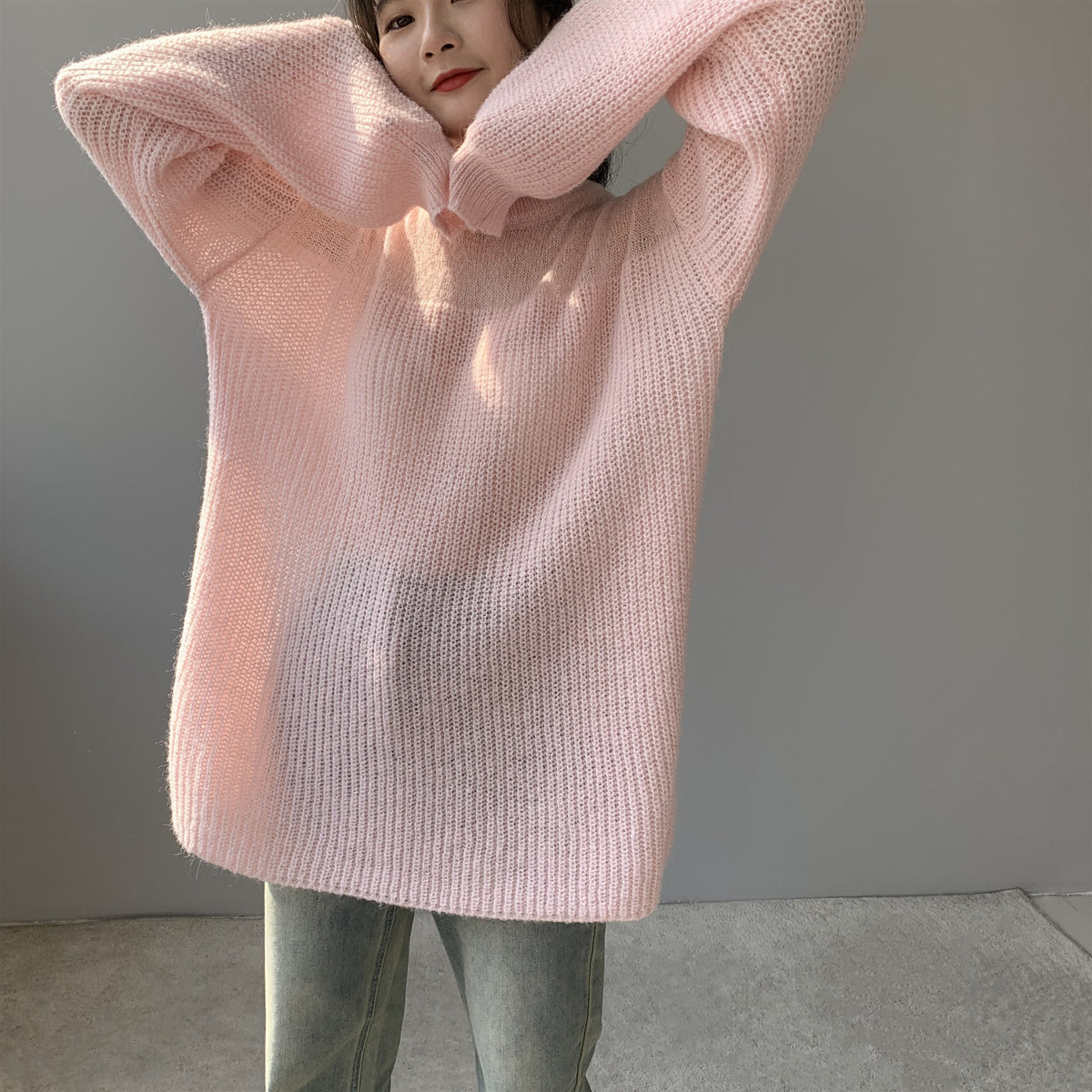 Women's Round Neck Loose  Long Sleeve Sweater