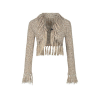 Street Hottie Fringe Knit Sweater Jacket