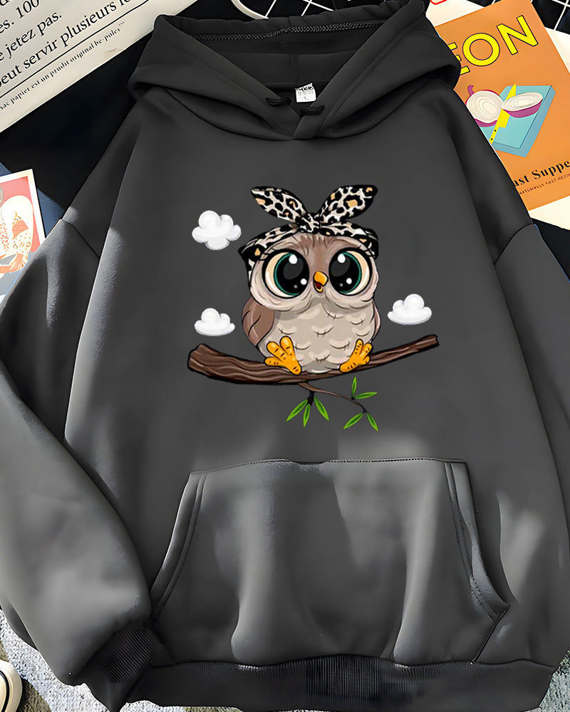 Fashion Women Cute Cartoon Hooded Sweatshirt