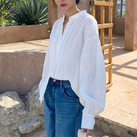 Women's Long-sleeved French Cotton Shirt