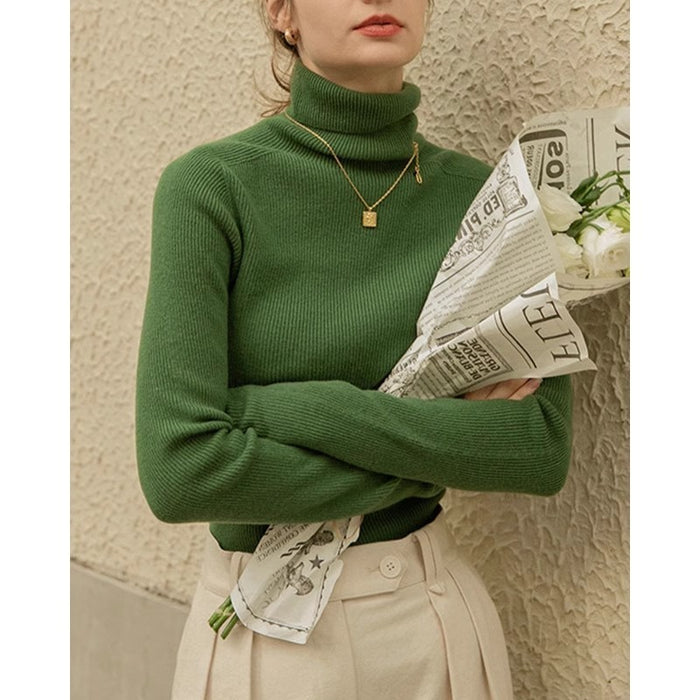 Avocado Green Wool Sweater