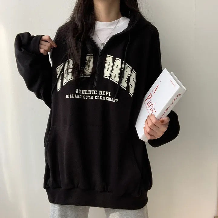 Youth Design Zipper Letter Sweater