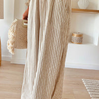 Fashion Striped Drawstring Casual Pants For Women