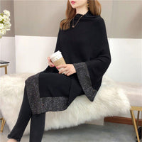 Outer Bat Sweater With Diamond Studded Black Sweater