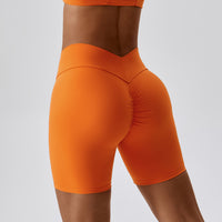 Zechuang European And American Nude Feel Tight Yoga Shorts Women