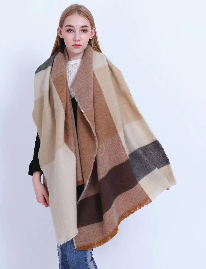 Women's Dual-use Thick Warm Cashmere Scarf