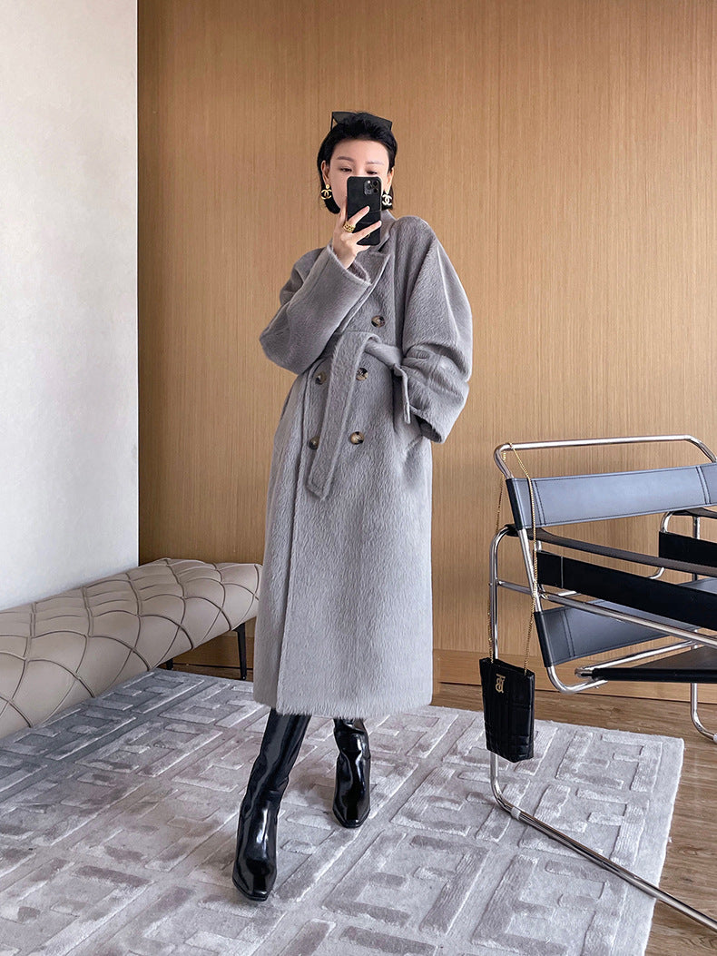 Women's Mid-length Winter Thick Woolen Cashmere Coat