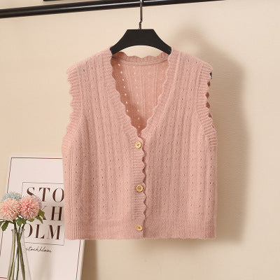 Woolen Knitted Vest Women's Tank Top Spring And Autumn