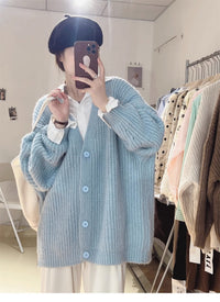 Thick Needle Thickening Cardigan Sweater Baggy Coat