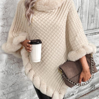 V-neck Pullover Hemp Pattern Sweater Coat