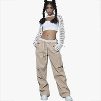 Fake Two-piece Pocket Zipper Casual Pants