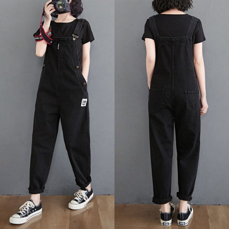 Women's New Loose Plus Size Denim Overalls