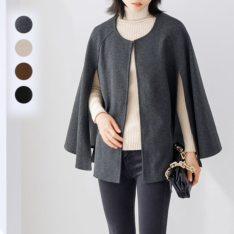 Autumn And Winter Woolen Overcoat Women's Autumn All-matching Outer Wear Shawl