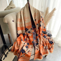 Women's Korean Style Air Conditioning Shawl Thickened Warm Scarf