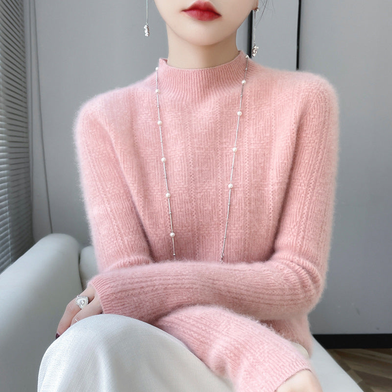 Pure Wool Turtleneck Sweater Seamless Simple