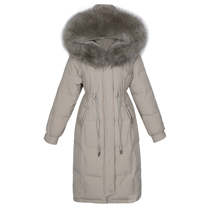 Women's Down Jacket Mid-length Section Over The Knee And Waist Was Thin