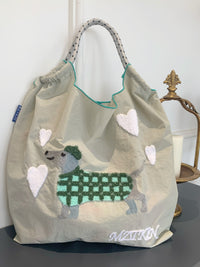 Embroidered Shopping Bag Hand-carrying Embroidered Nylon