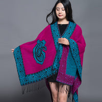 Travel Autumn And Winter Nepal Ethnic Style Extra Large Thickened Split Shawl Scarf Cape