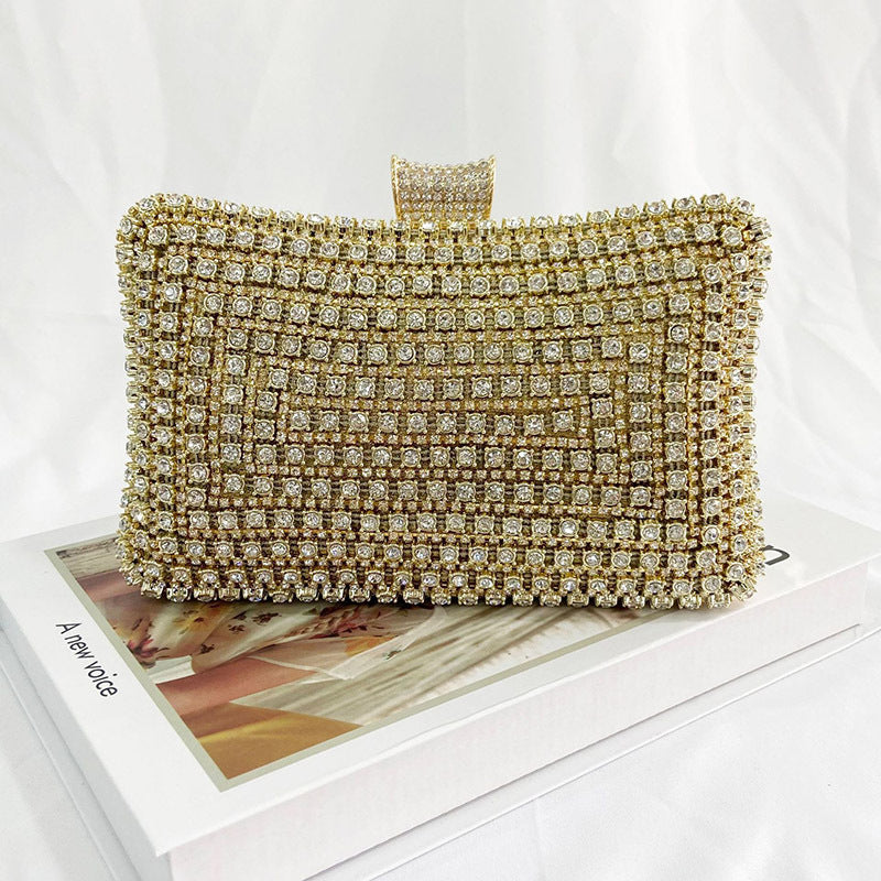 Women's Fashion Chain Handmade Diamond Banquet Bag