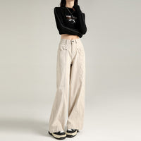 Personalized Street Style Loose Denim Trousers