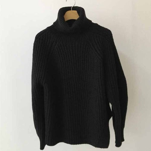 Loose Turtleneck Raglan Sleeves Loose Pullover For Warmth