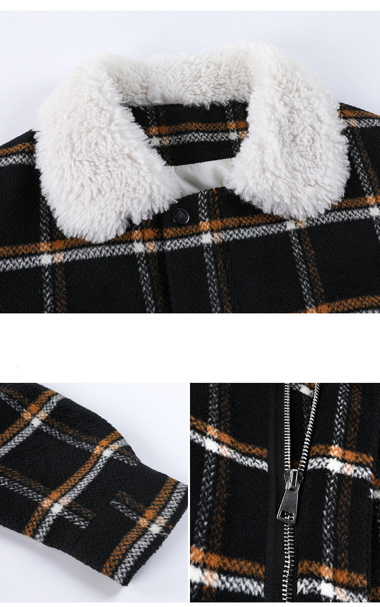 Fur And Velvet Thickened Small Fragrant Lamb Wool Coat