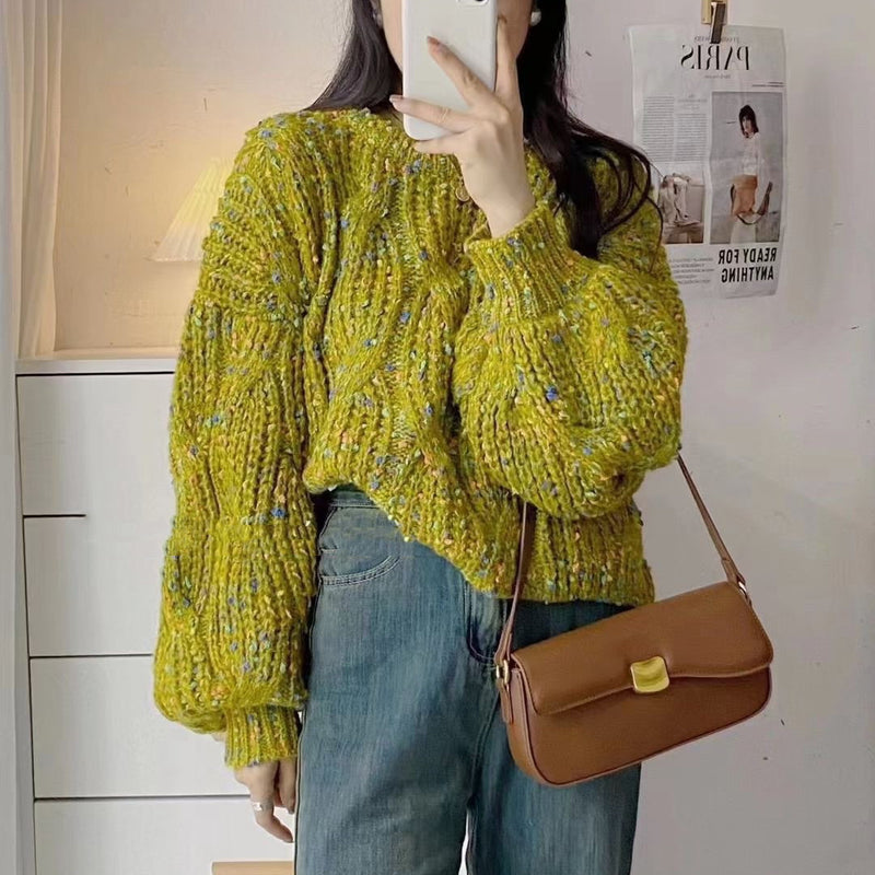 Women's Knitted Sweater Top All-matching