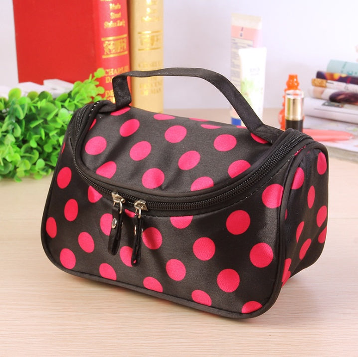 Cute peach heart Korean fashion clutch bag handbag bag wash bag cosmetic bag rose red black