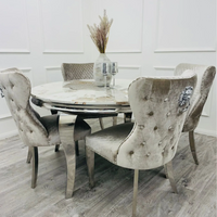 Louis Chrome Dining Table