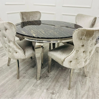 Louis Chrome Dining Table