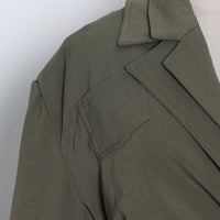 Irregular-panel Single-breasted Lapel Long Coat