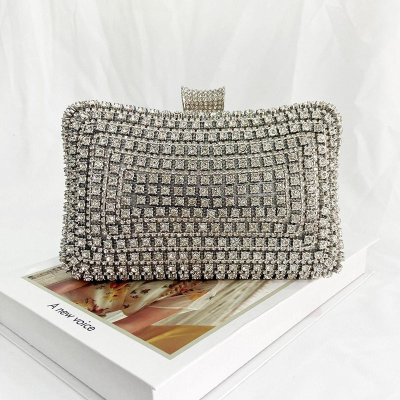 Women's Fashion Chain Handmade Diamond Banquet Bag