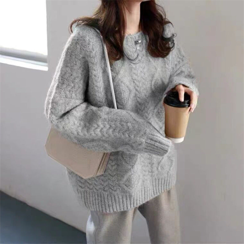 Student Versatile Top Comfortable Knitwear Coat