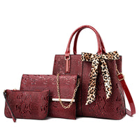 Women's Retro Fashion Embossed Large-capacity Tote One-shoulder Picture And Mother Handbag