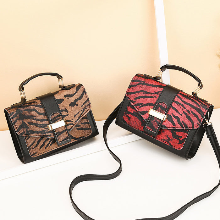 Korean Version Of The Trendy Women's Bags Fashion Hit Color Zebra Crossbody Bag