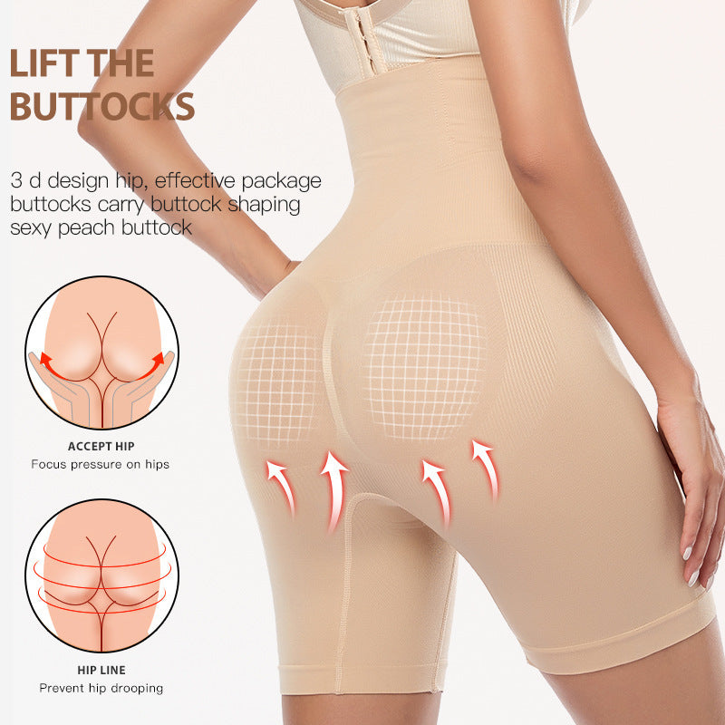 Button Adjustment Seamless Straight Angle Plus Size Body Shaping Pants