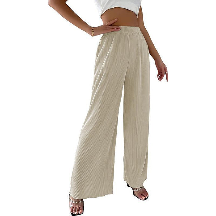 Women's Casual Loose Solid Color Pleated