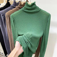 Solid Color Long Sleeve Casual Ladies Top