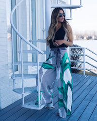 Printed Casual Waist Loose Trousers