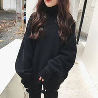 Fashion Simple Solid Color Turtleneck Thickened Sweater