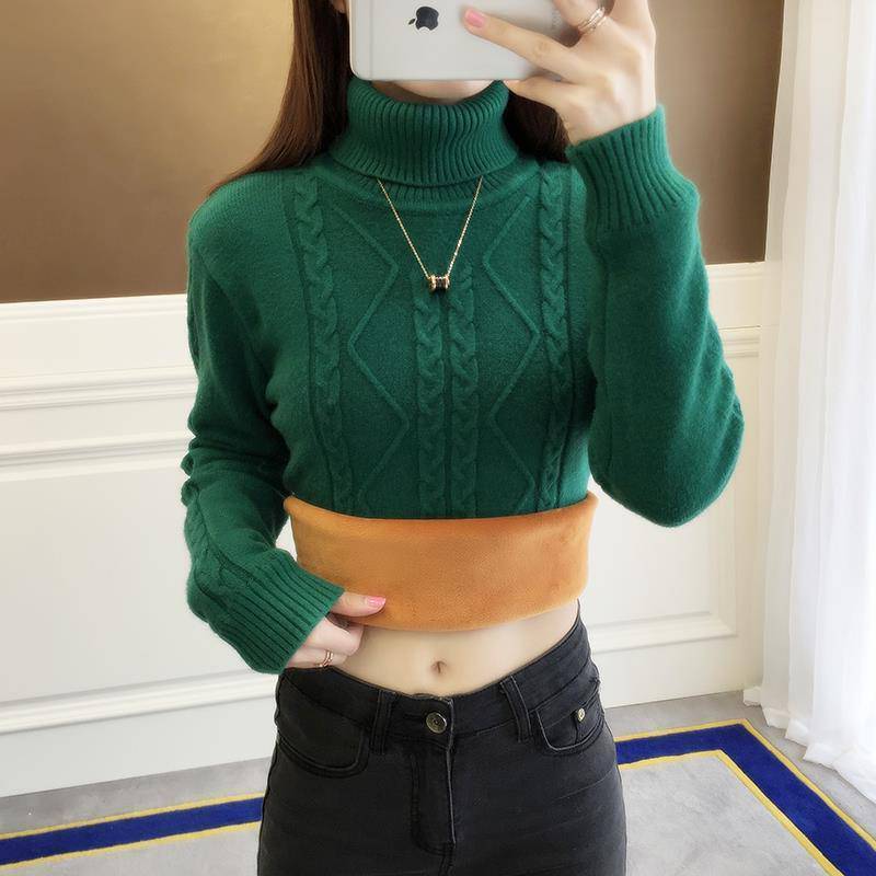 Thick Turtleneck Sweater Female FallWinter Slim