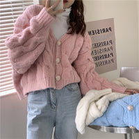 Women's New Vintage Loose V-neck Sweater Coat