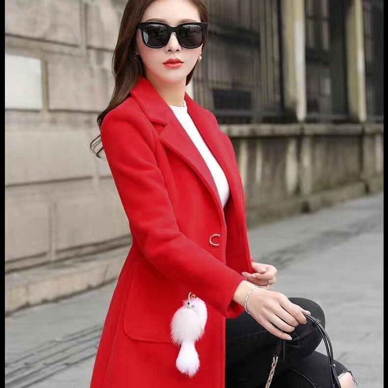 Women's Woolen Coat Women's Mid-length Korean Style