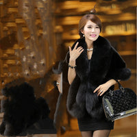 New Faux Fur Shawl Women's Coat Fox