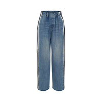 Fashion Personality Stitching Washed Women's Jeans