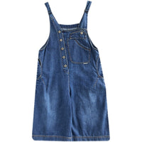 Age-reducing Denim Overalls Five-point Pants Women's Straight Shorts