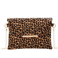 Simple Leopard Envelope Personality One-shoulder Diagonal Chain Bag